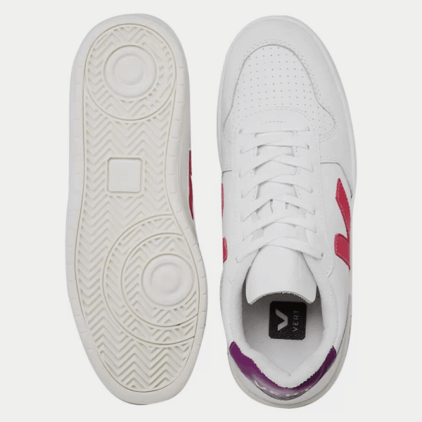 TÊNIS VERT V-10 COURO EXTRA BRANCO ROXO VIOLETA - Image 3