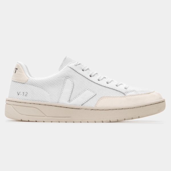 TÊNIS VERT V-10 COURO EXTRA BRANCO E ROSA CLARO