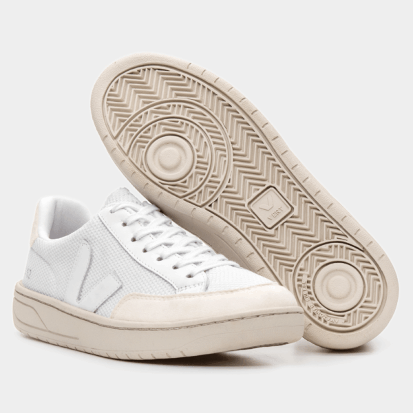 TÊNIS VERT V-10 COURO EXTRA BRANCO E ROSA CLARO - Image 3